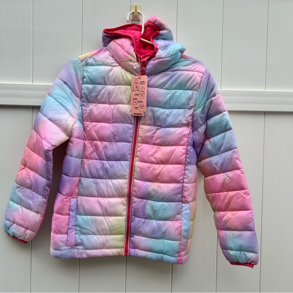 Girls Urban Republic Packable Lightweight Pastel Puffer Jacket | Large 14/16 NWT
